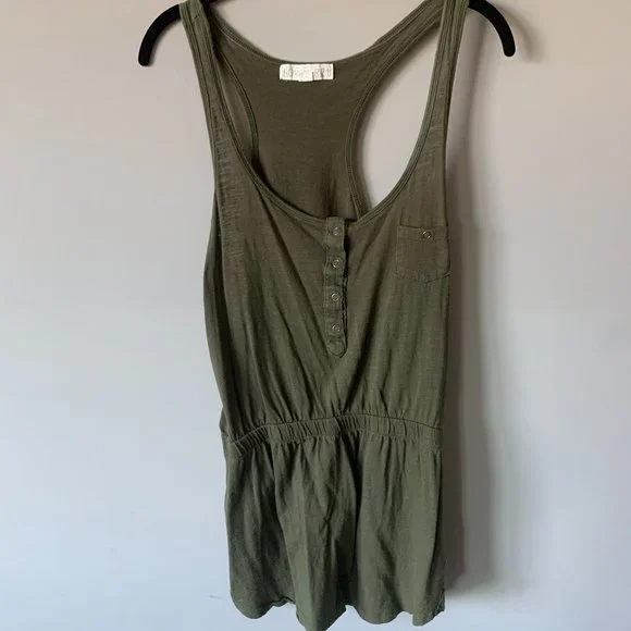 forever 21 army green dress Smocked Chiffon Peasant-Sleeve Dress main image 0